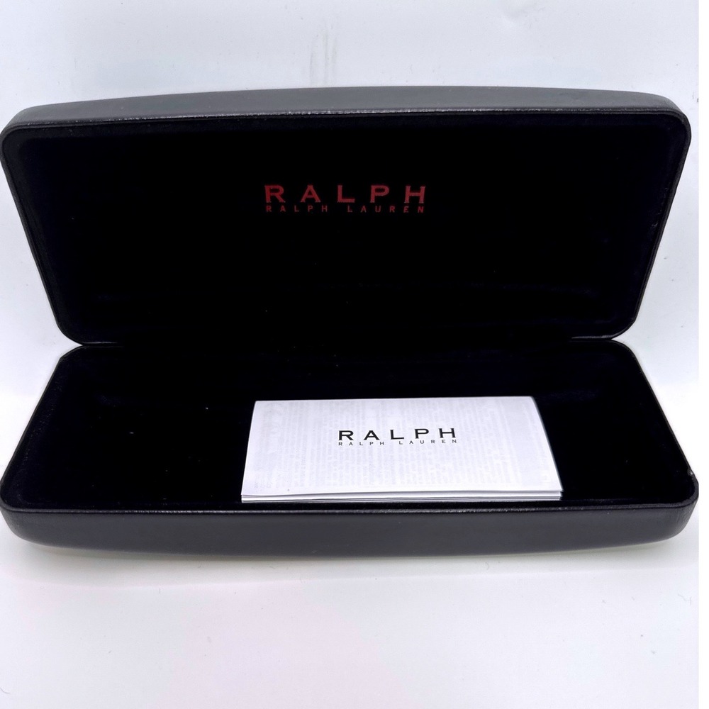 Ralph Ralph Lauren Black Hard Clamshell Eyeglass Case with Paperwork